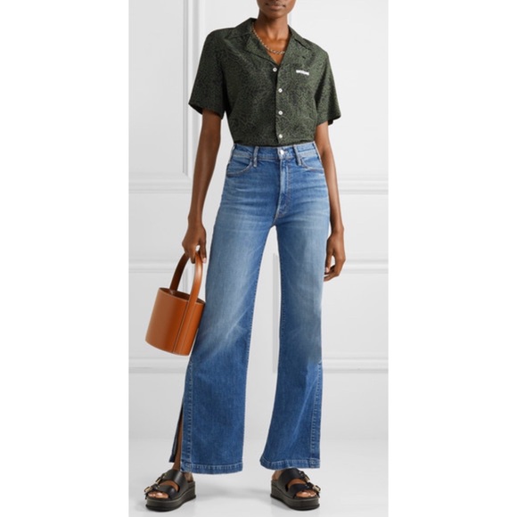 MOTHER Denim - MOTHER The Hustler Sidewinder Wide Leg Jeans